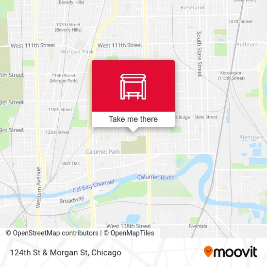 124th St & Morgan St map