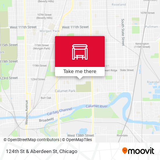 124th St & Aberdeen St map