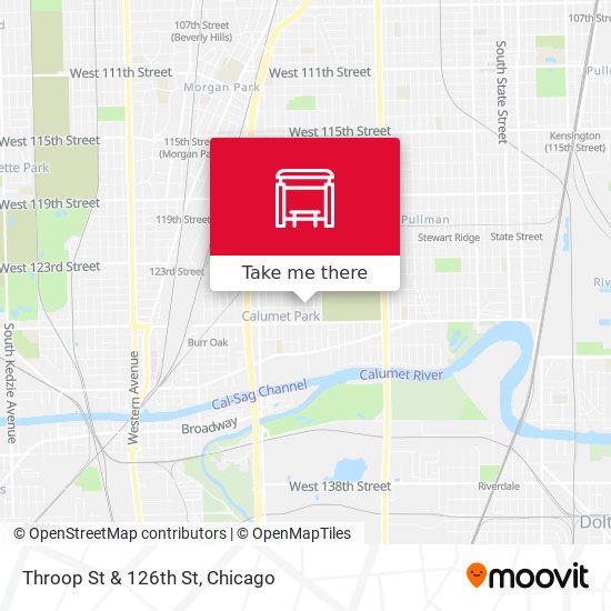 Throop St & 126th St map