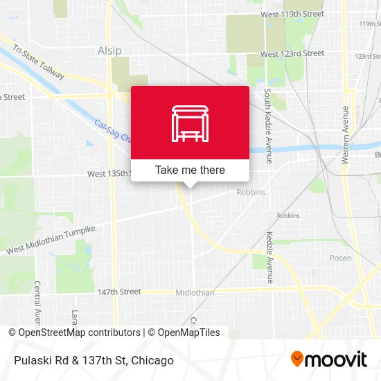 Pulaski Rd & 137th St map