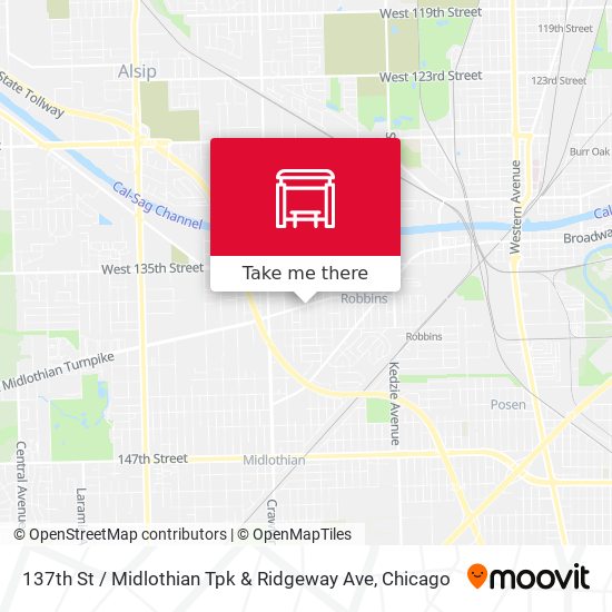 137th St / Midlothian Tpk & Ridgeway Ave map