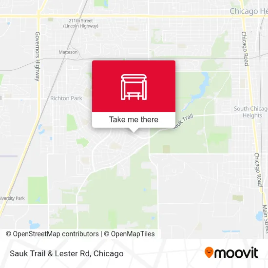Sauk Trail & Lester Rd map