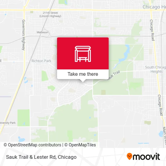 Sauk Trail & Lester Rd map