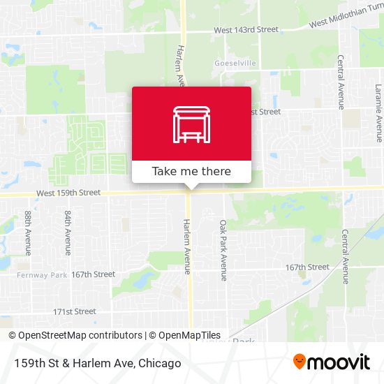 159th St & Harlem Ave map