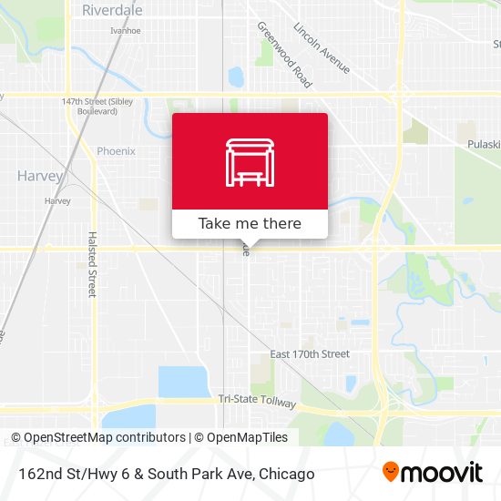 162nd St / Hwy 6 & South Park Ave map