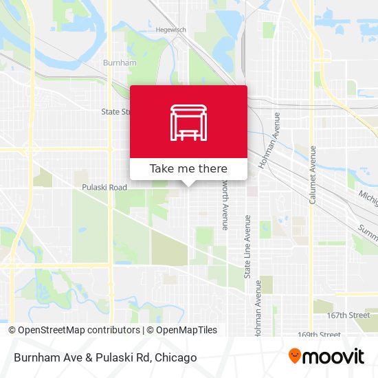 Burnham Ave & Pulaski Rd map