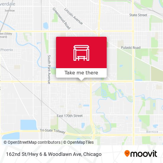 162nd St/Hwy 6 & Woodlawn Ave map