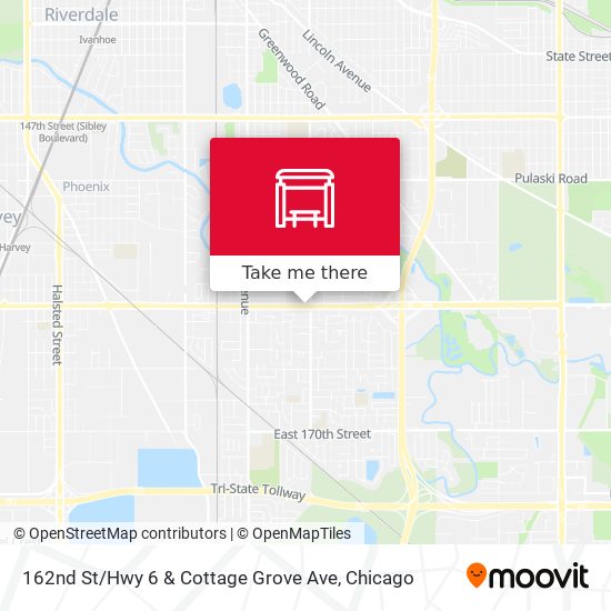 162nd St / Hwy 6 & Cottage Grove Ave map