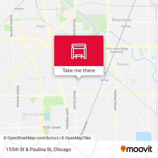 155th St & Paulina St map