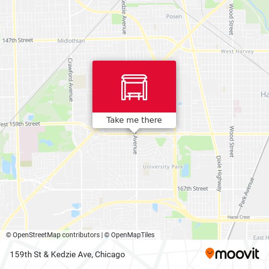 159th St & Kedzie Ave map