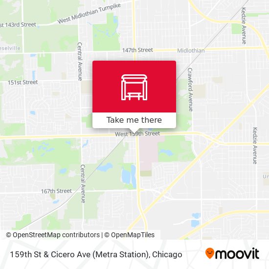 159th St & Cicero Ave (Metra Station) map
