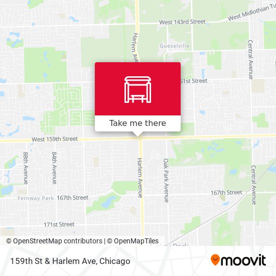 159th St & Harlem Ave map