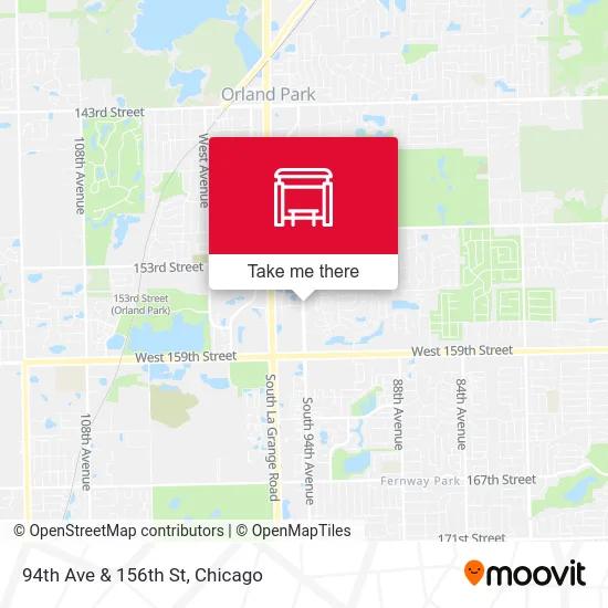 94th Ave & 156th St map