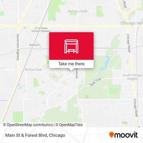 Main St & Forest Blvd map