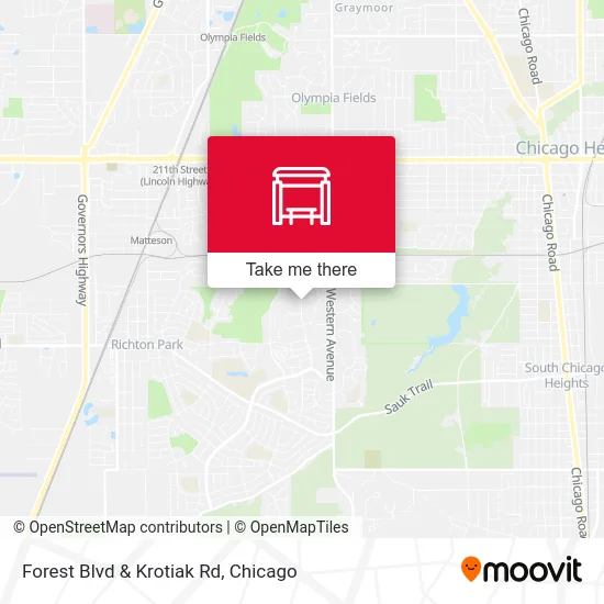 Forest Blvd & Krotiak Rd map