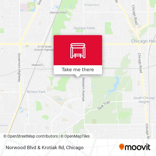 Norwood Blvd & Krotiak Rd map