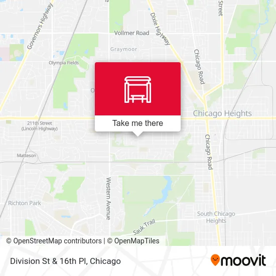 Division St & 16th Pl map