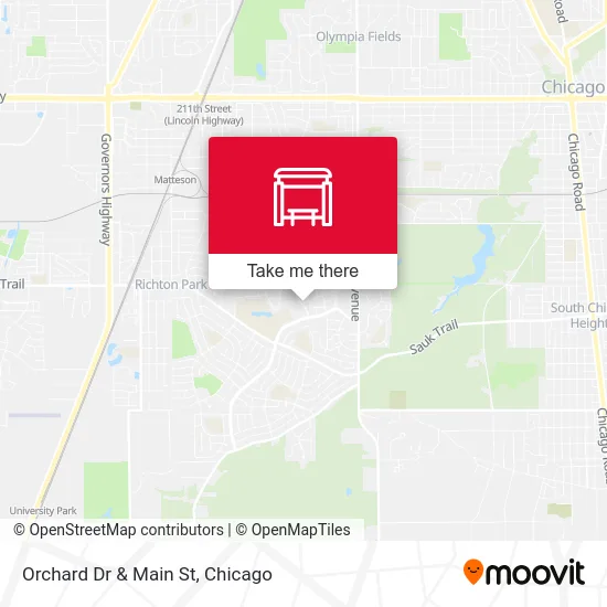 Orchard Dr & Main St map