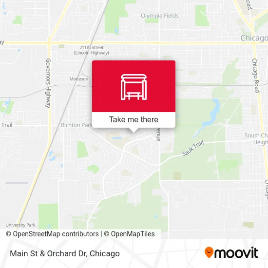 Main St & Orchard Dr map