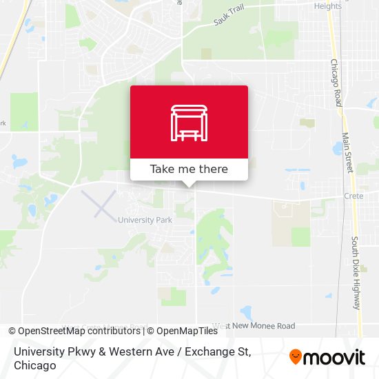 University Pkwy & Western Ave / Exchange St map