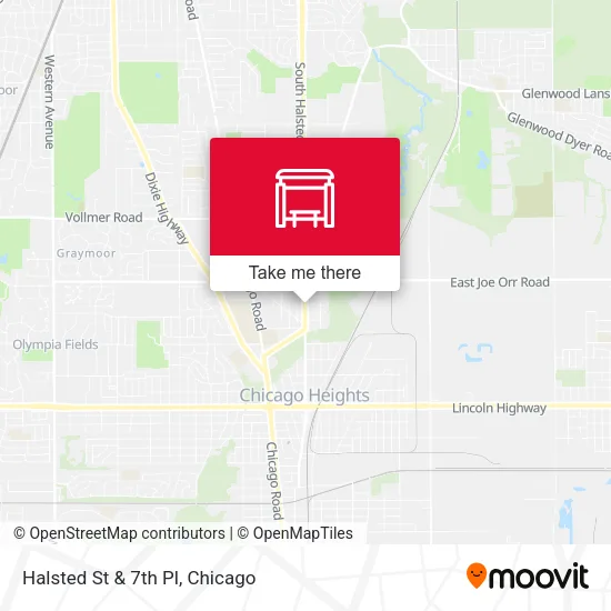 Halsted St & 7th Pl map