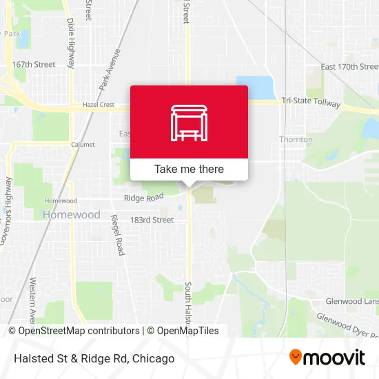 Halsted St & Ridge Rd map