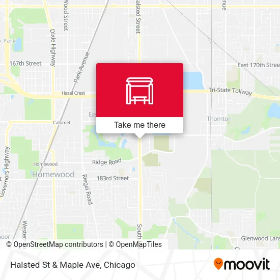 Halsted St & Maple Ave map