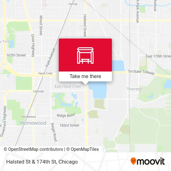 Halsted St & 174th St map