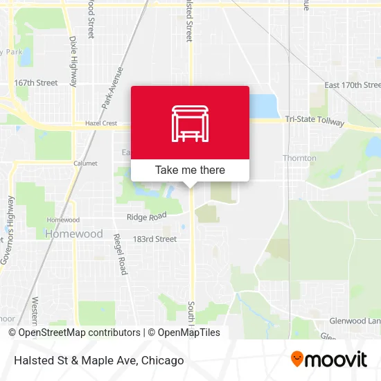Halsted St & Maple Ave map