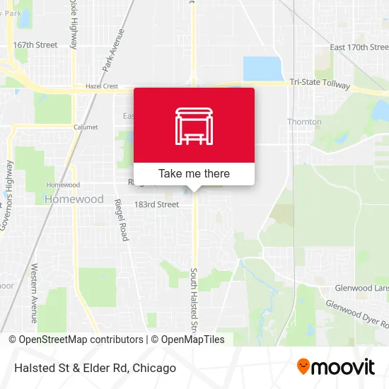 Halsted St & Elder Rd map