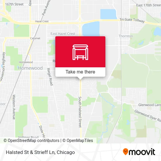 Halsted St & Strieff Ln map