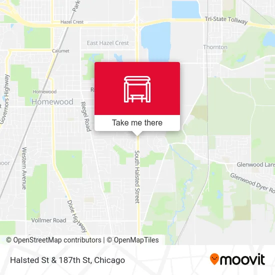 Halsted St & 187th St map
