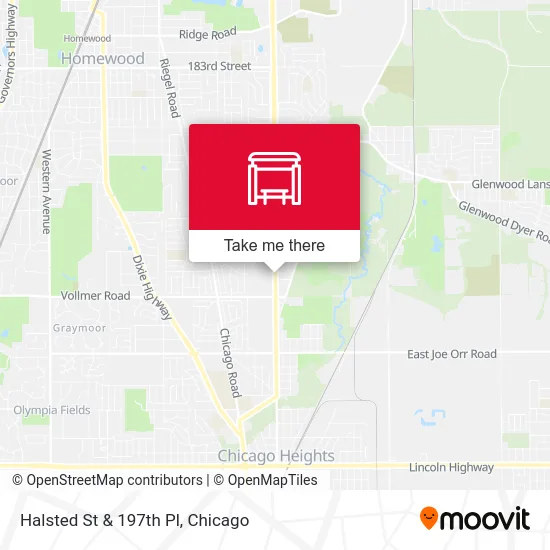 Halsted St & 197th Pl map