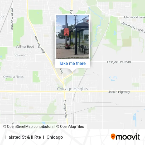 Halsted St & Il Rte 1 map