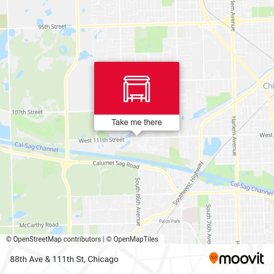 88th Ave & 111th St map