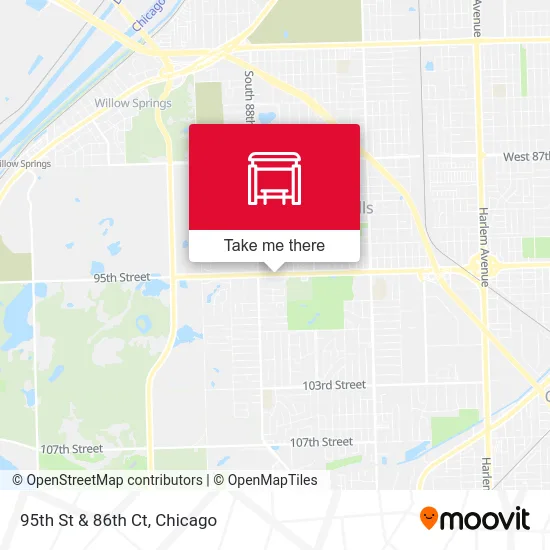 95th St & 86th Ct map