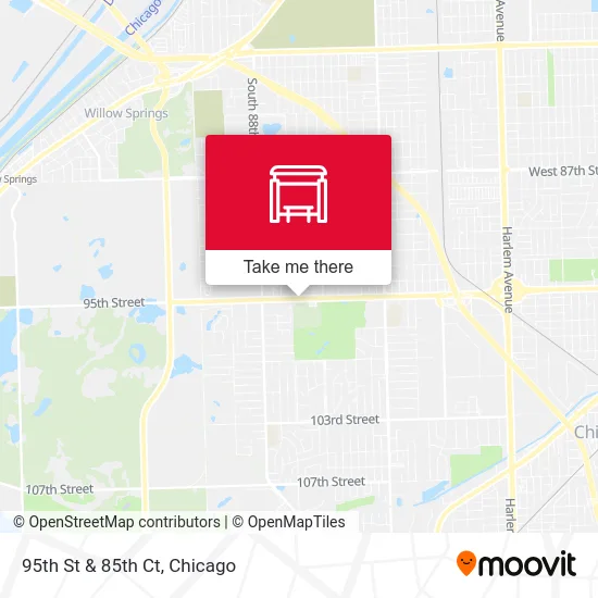 95th St & 85th Ct map