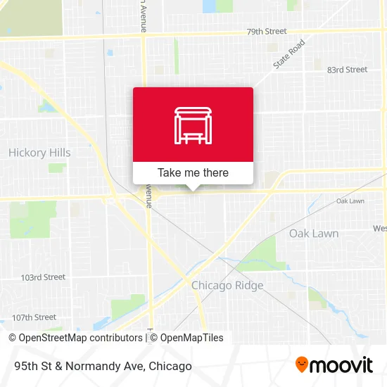 95th St & Normandy Ave map