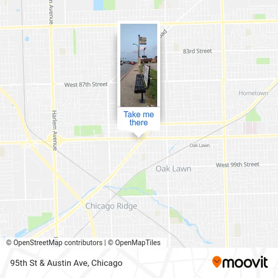 95th St & Austin Ave map