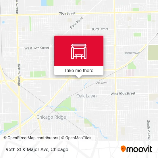 95th St & Major Ave map