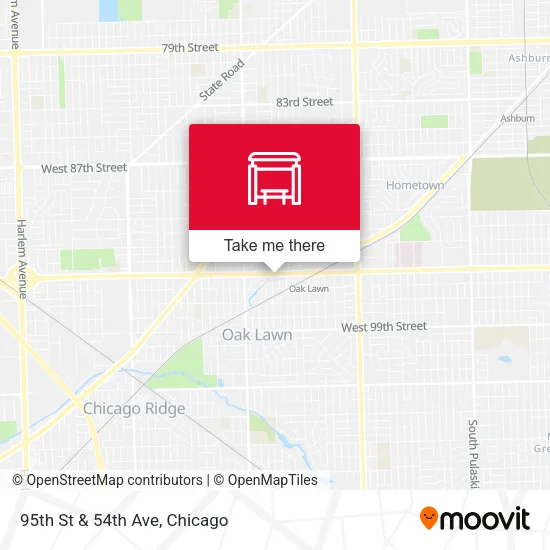 95th St & 54th Ave map