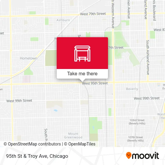 95th St & Troy Ave map