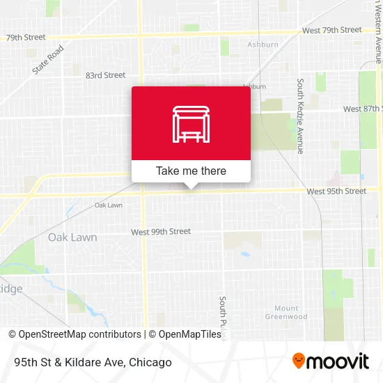 95th St & Kildare Ave map