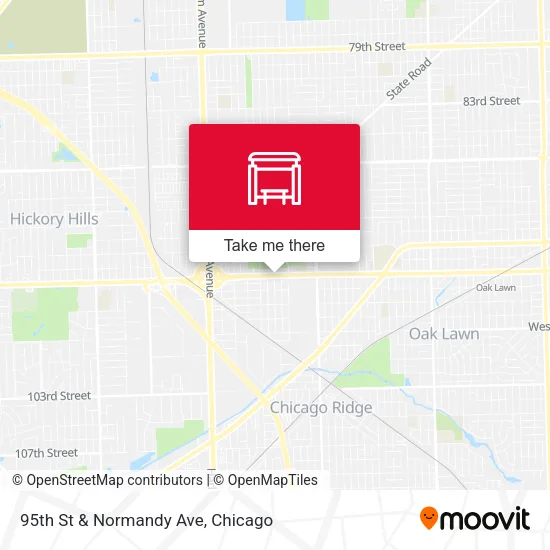 95th St & Normandy Ave map