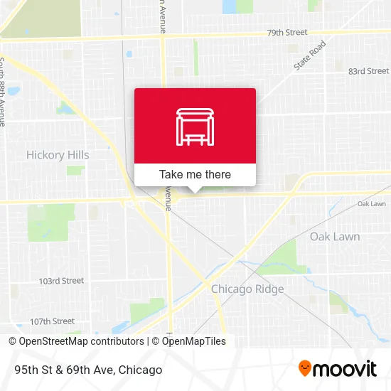 95th St & 69th Ave map