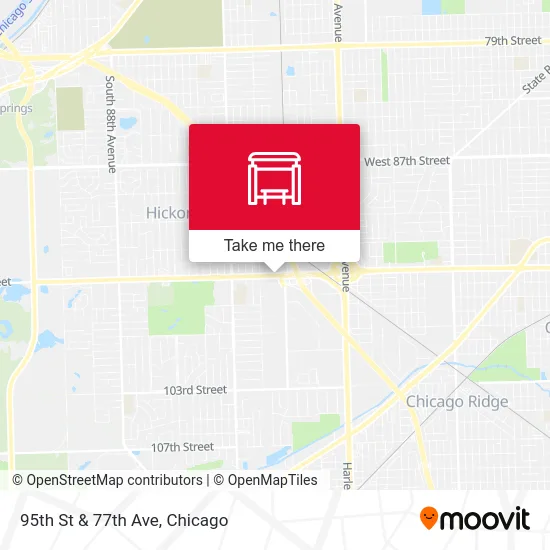 95th St & 77th Ave map