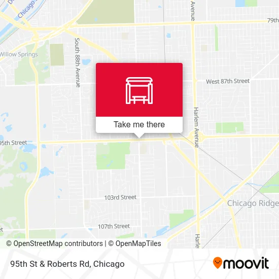 95th St & Roberts Rd map