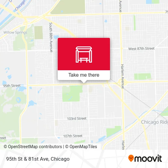 95th St & 81st Ave map