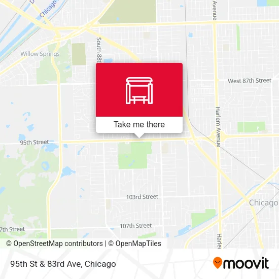 95th St & 83rd Ave map