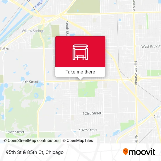 95th St & 85th Ct map